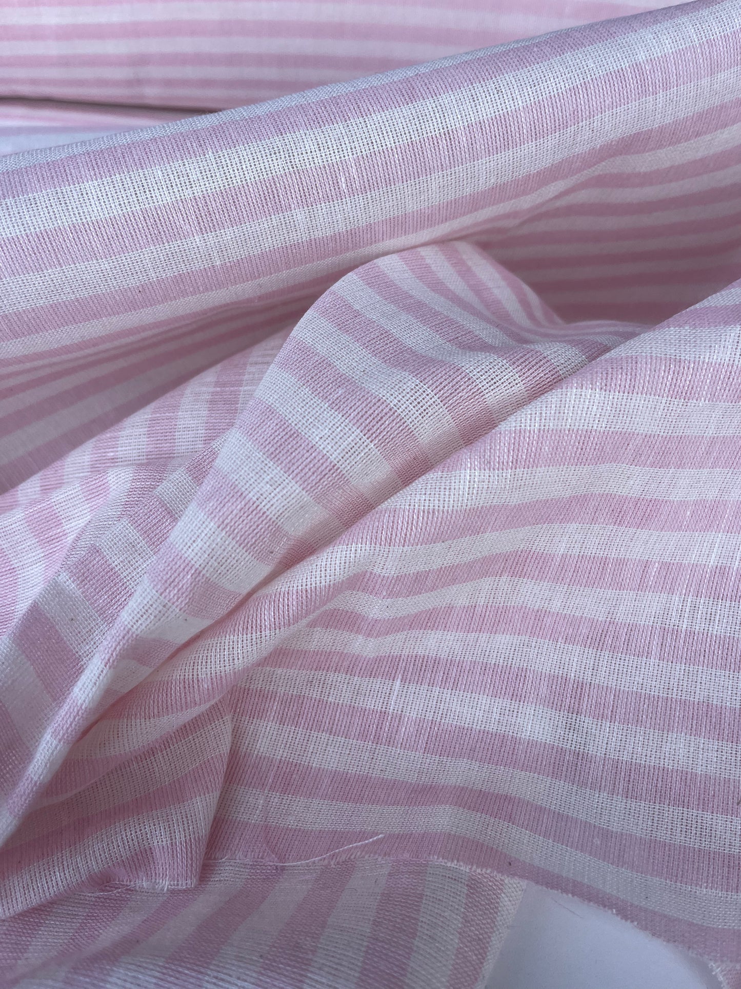SUZY 030 cotton linen stripes pink