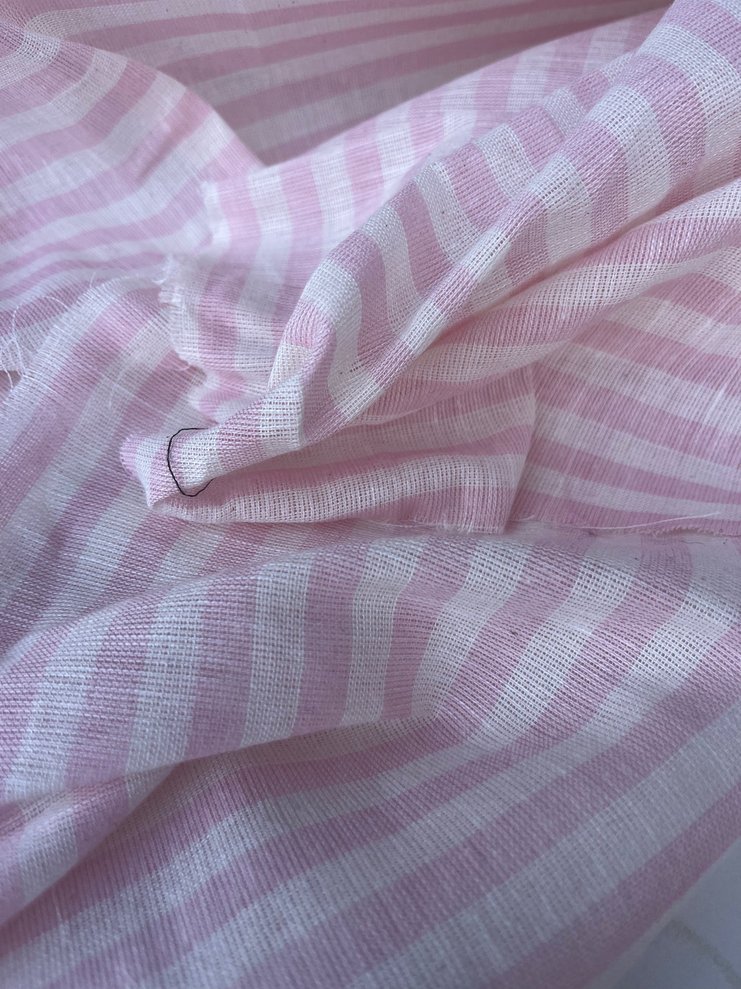SUZY 030 cotton linen stripes pink