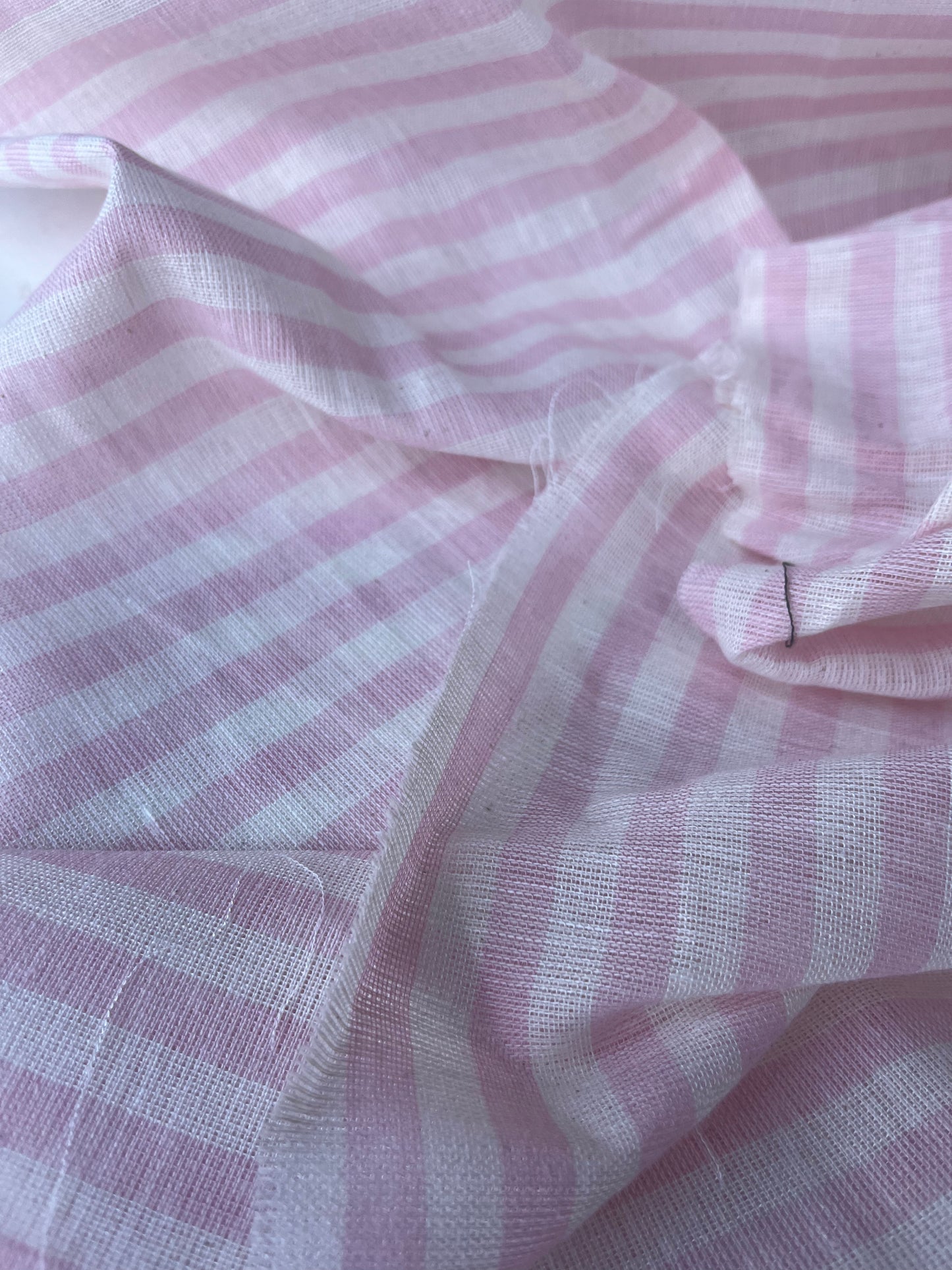 SUZY 030 cotton linen stripes pink