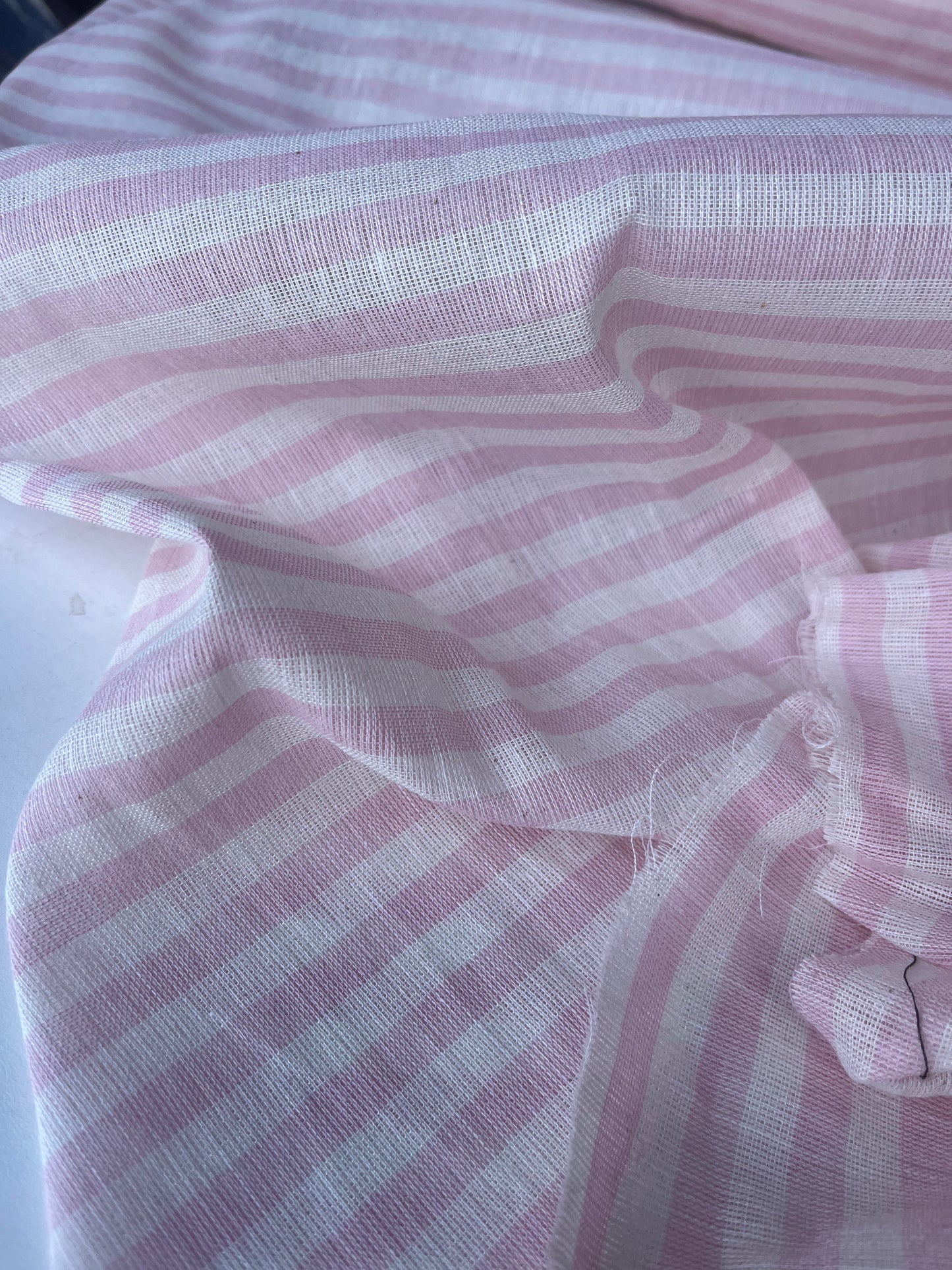 SUZY 030 cotton linen stripes pink