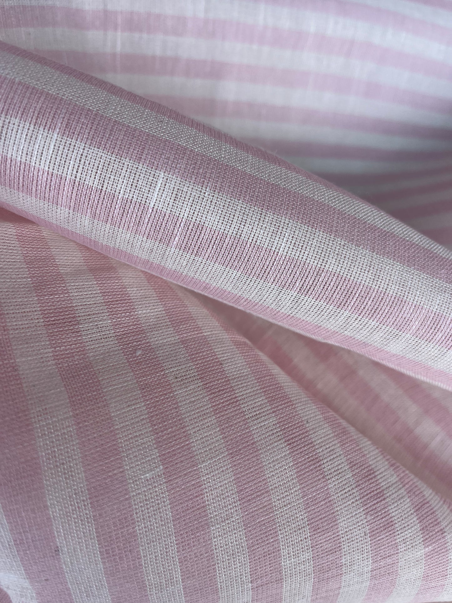 SUZY 030 cotton linen stripes pink