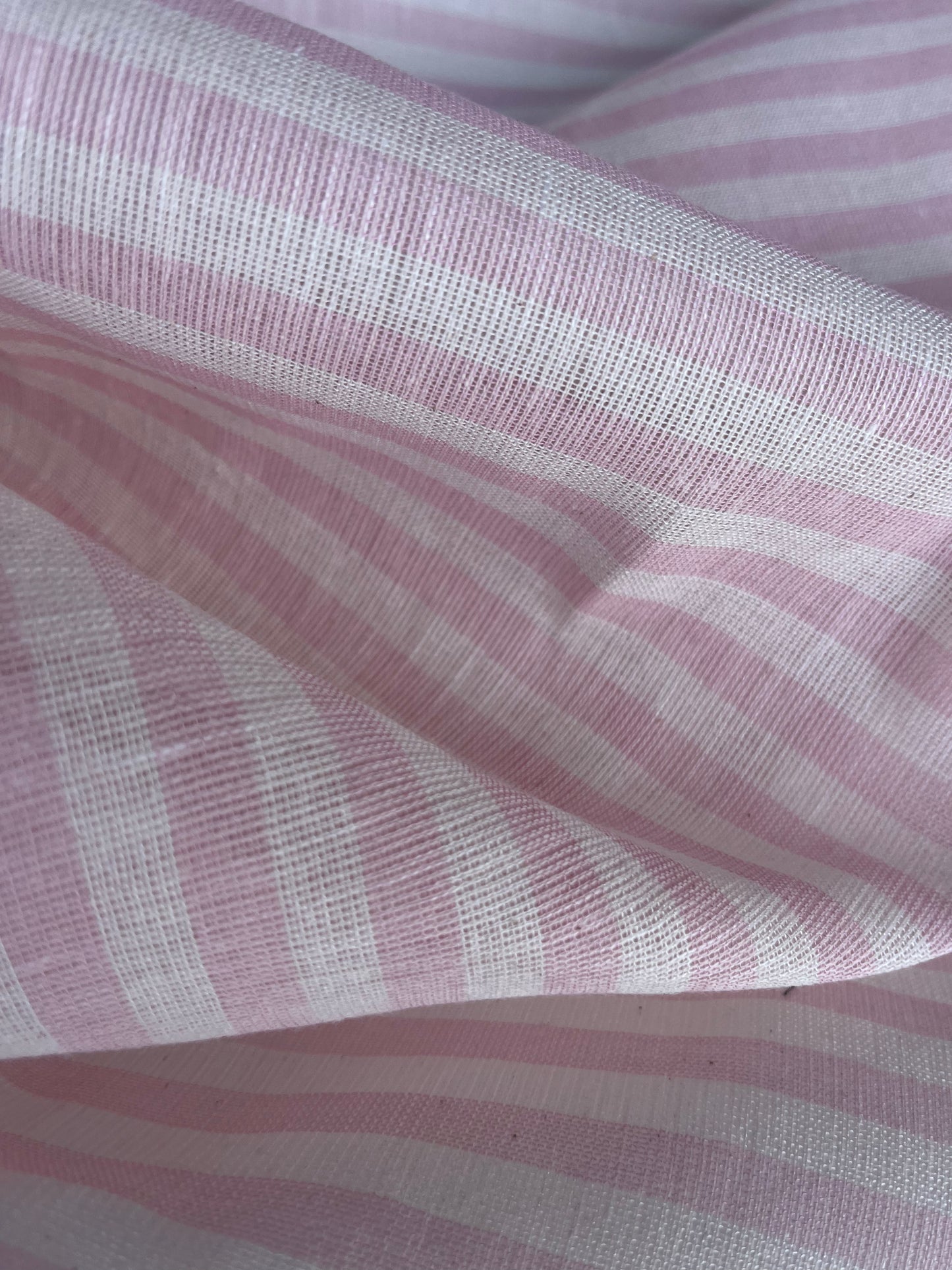 SUZY 030 cotton linen stripes pink