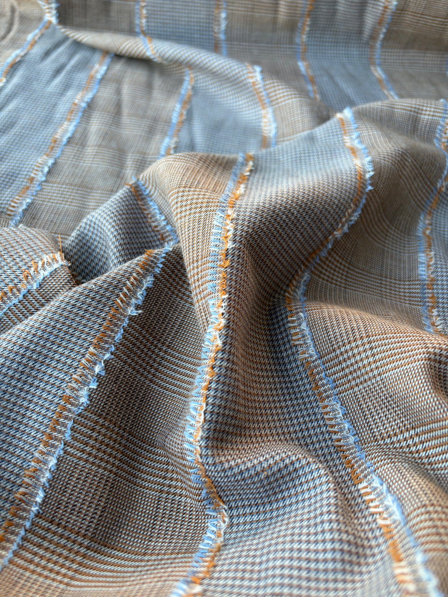 HARVEST SEASON 004 check with fil coupé stripes