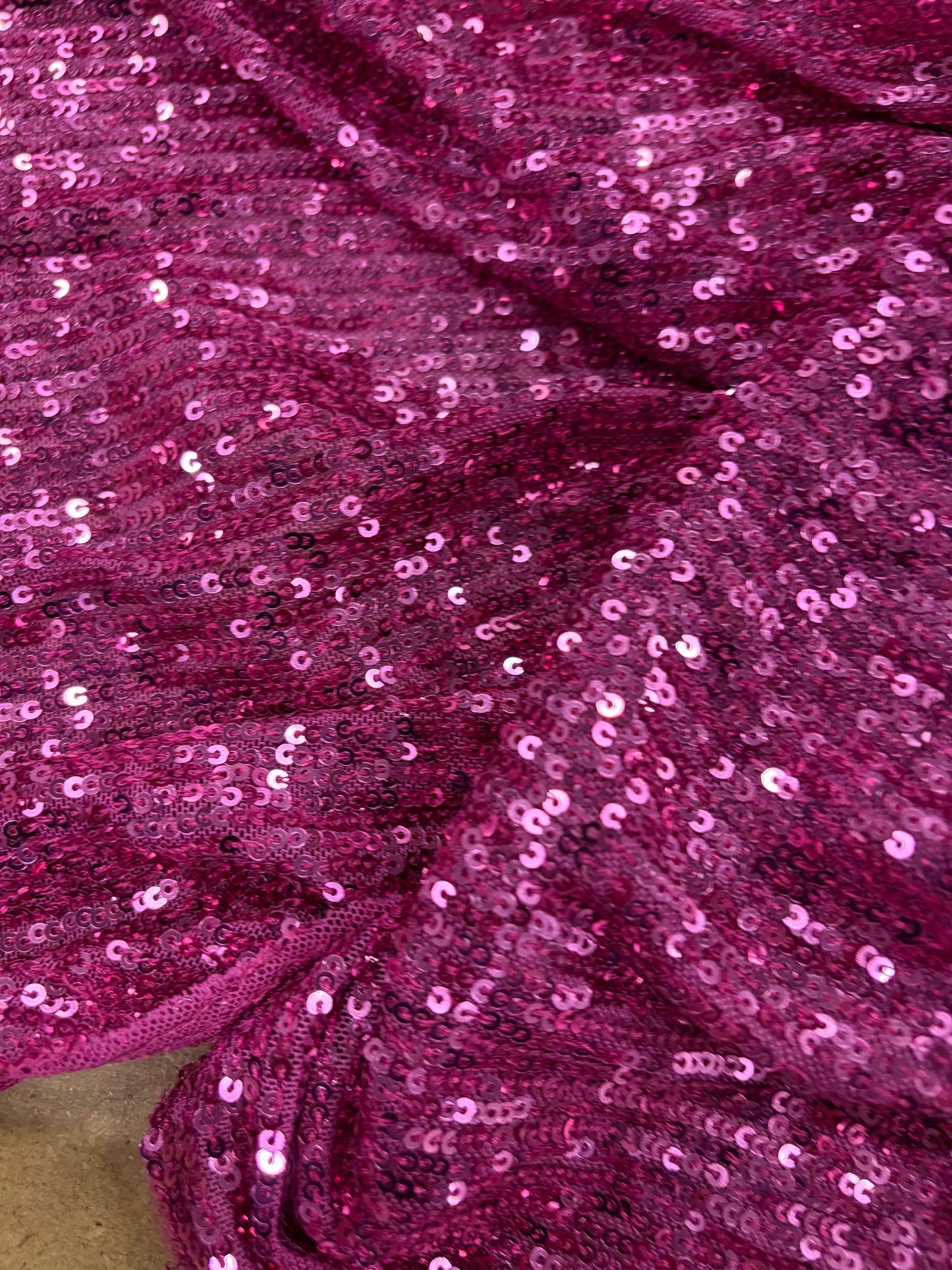 WONKA 003 mesh sequins fuchsia
