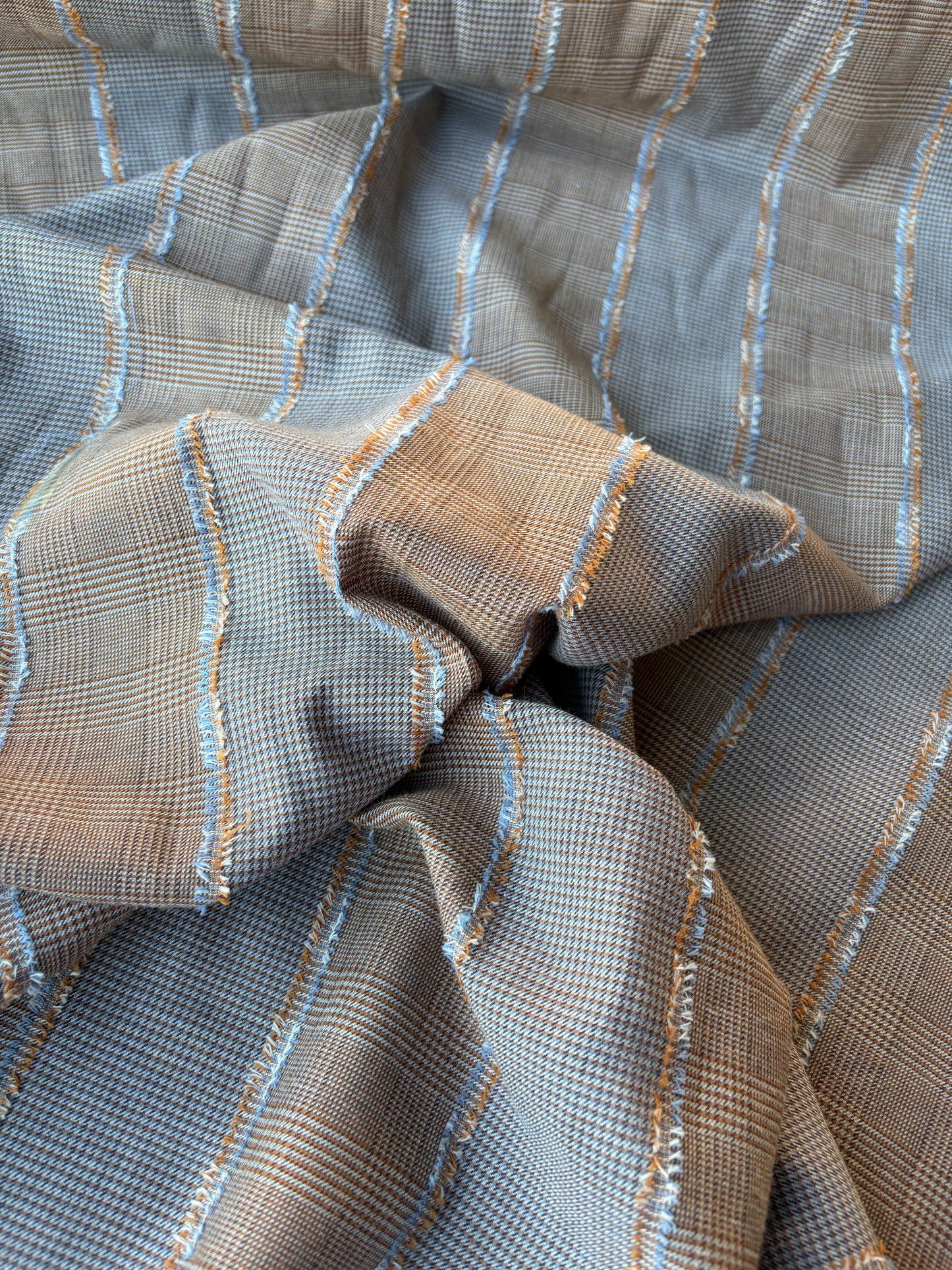 HARVEST SEASON 004 check with fil coupé stripes