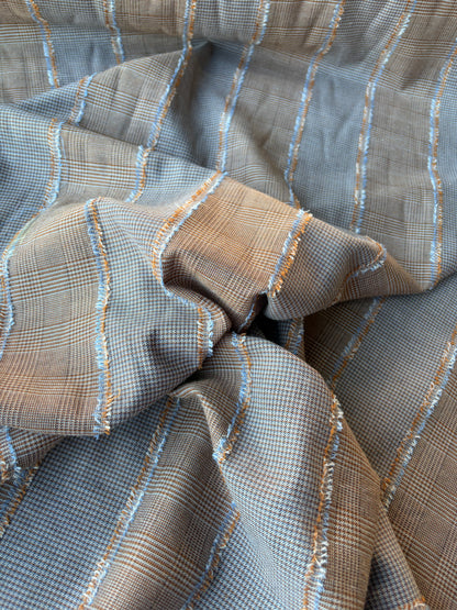 HARVEST SEASON 004 check with fil coupé stripes