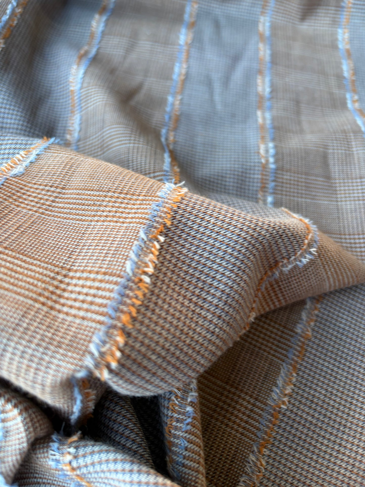 HARVEST SEASON 004 check with fil coupé stripes