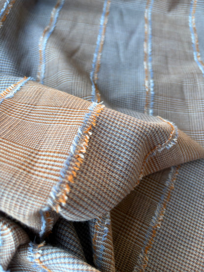 HARVEST SEASON 004 check with fil coupé stripes