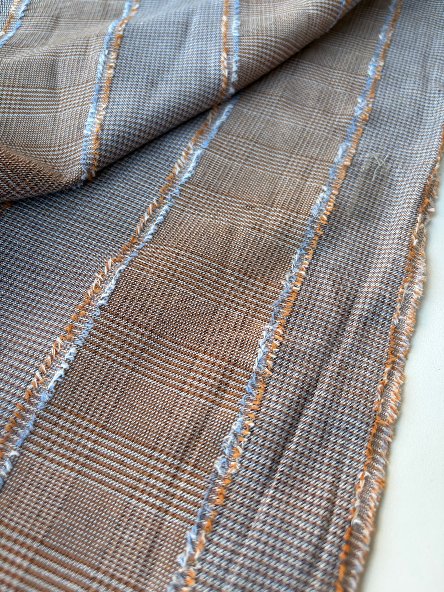HARVEST SEASON 004 check with fil coupé stripes