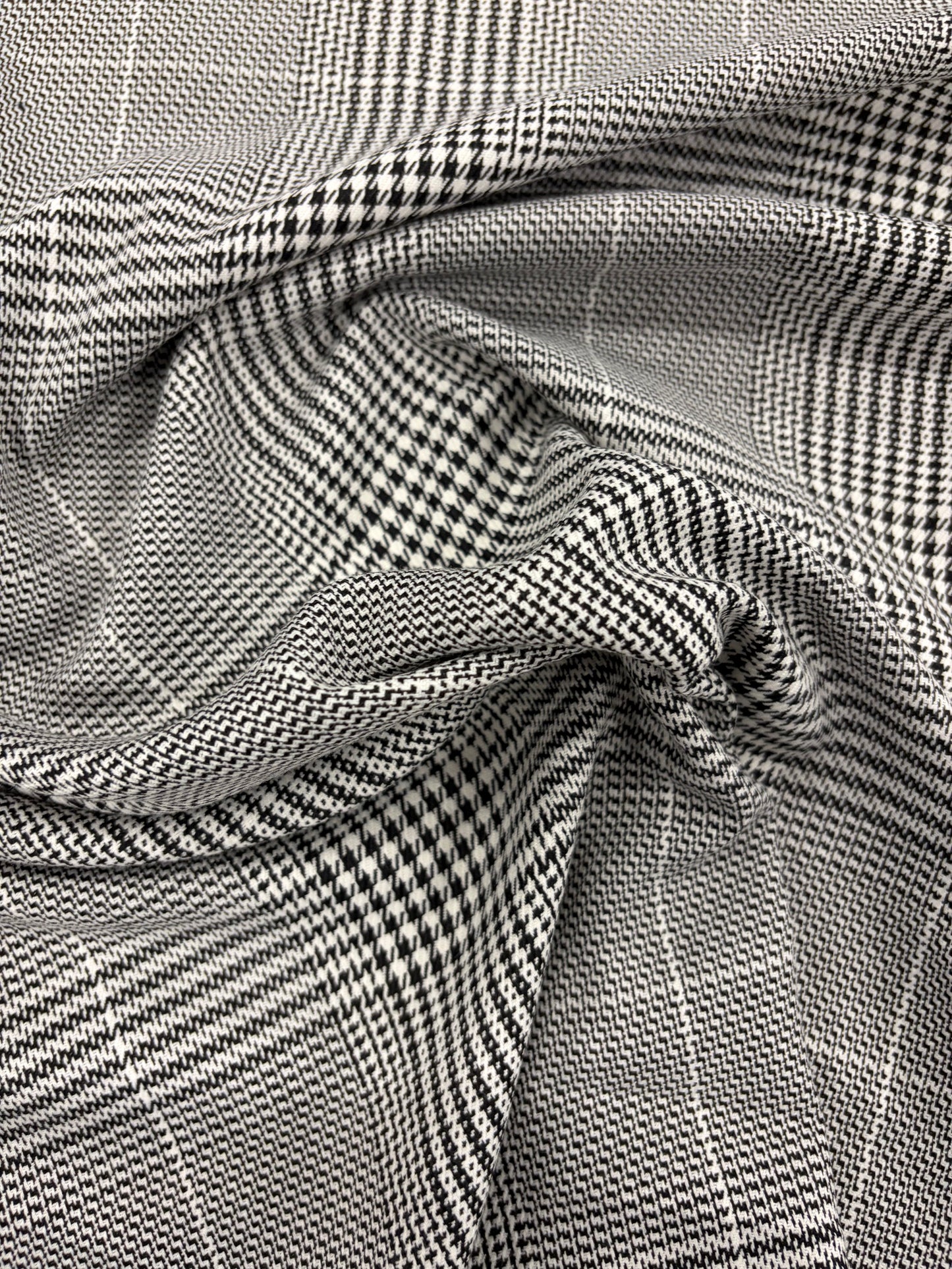 WONKA 005 classical black and white checkered stretch fabric