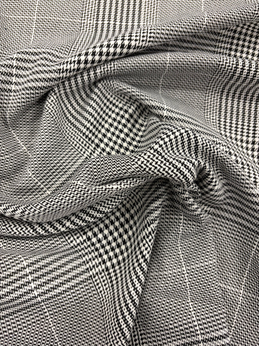 WONKA 005 classical black and white checkered stretch fabric