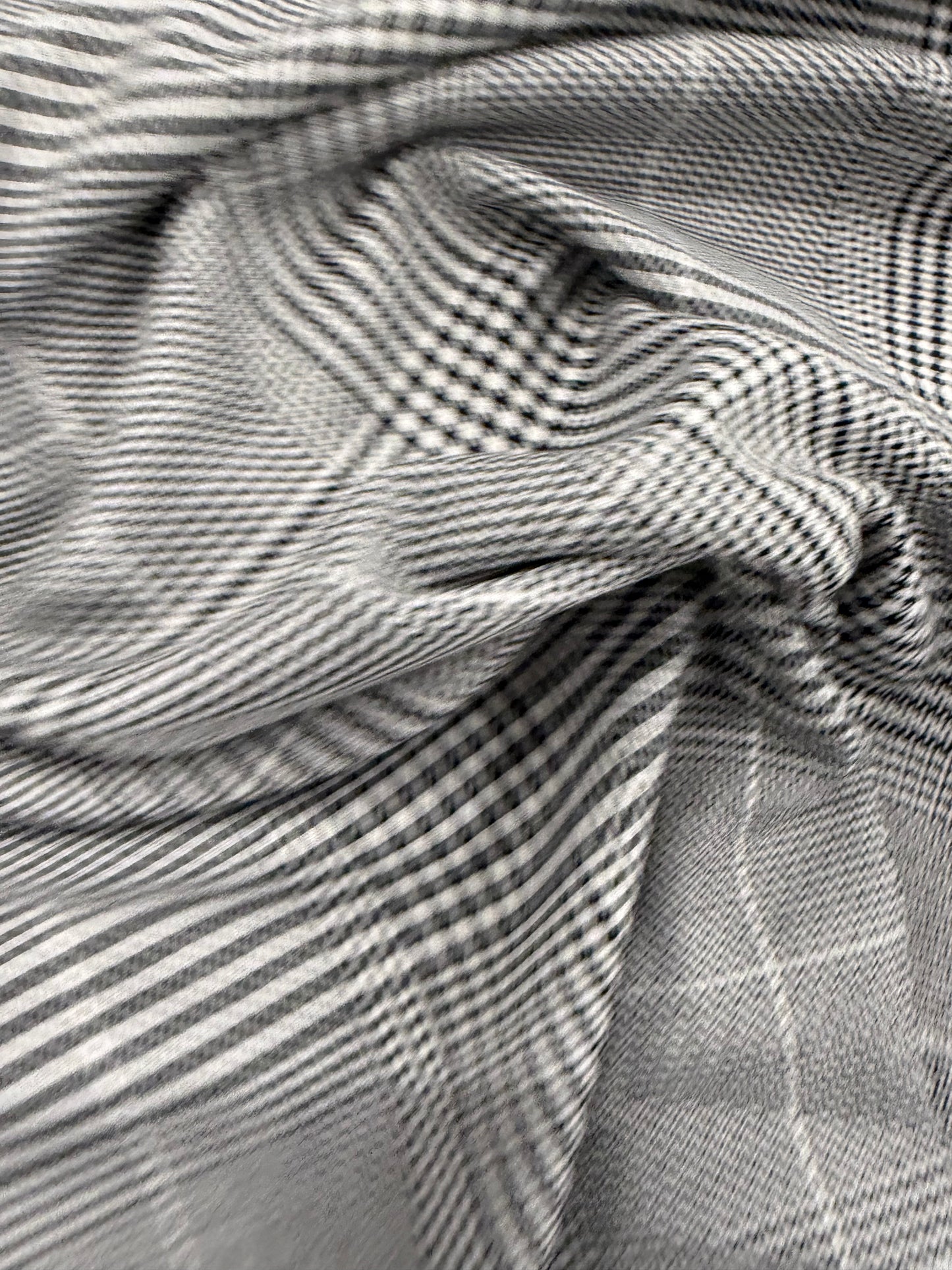 WONKA 005 classical black and white checkered stretch fabric
