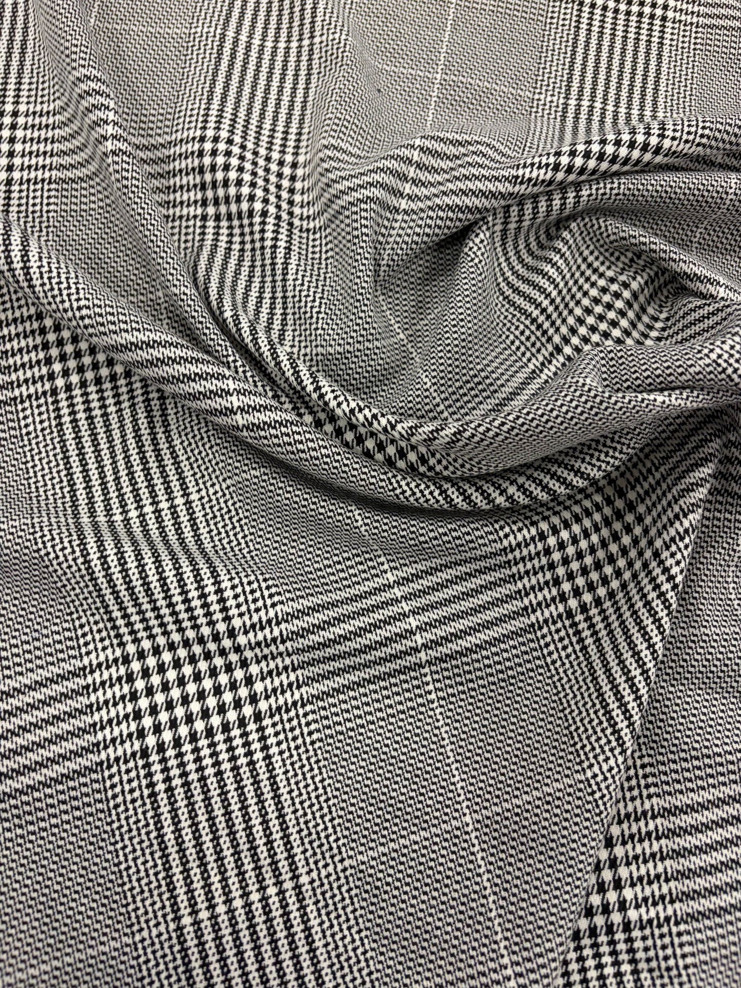 WONKA 005 classical black and white checkered stretch fabric