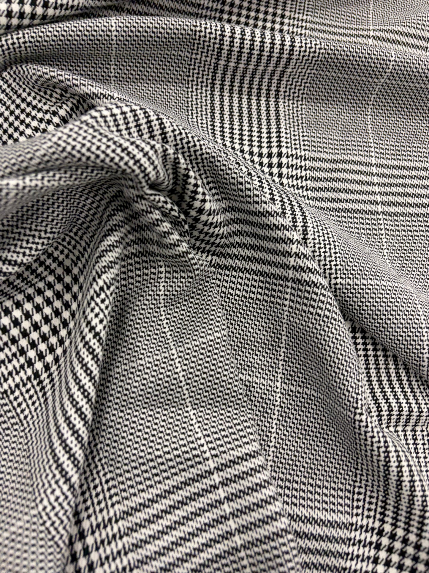 WONKA 005 classical black and white checkered stretch fabric
