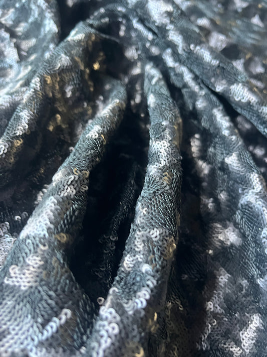 ATHENA 038 fancy mesh sequins black
