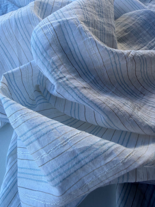 GERMAIN 003 colourwoven cotton voile stripes