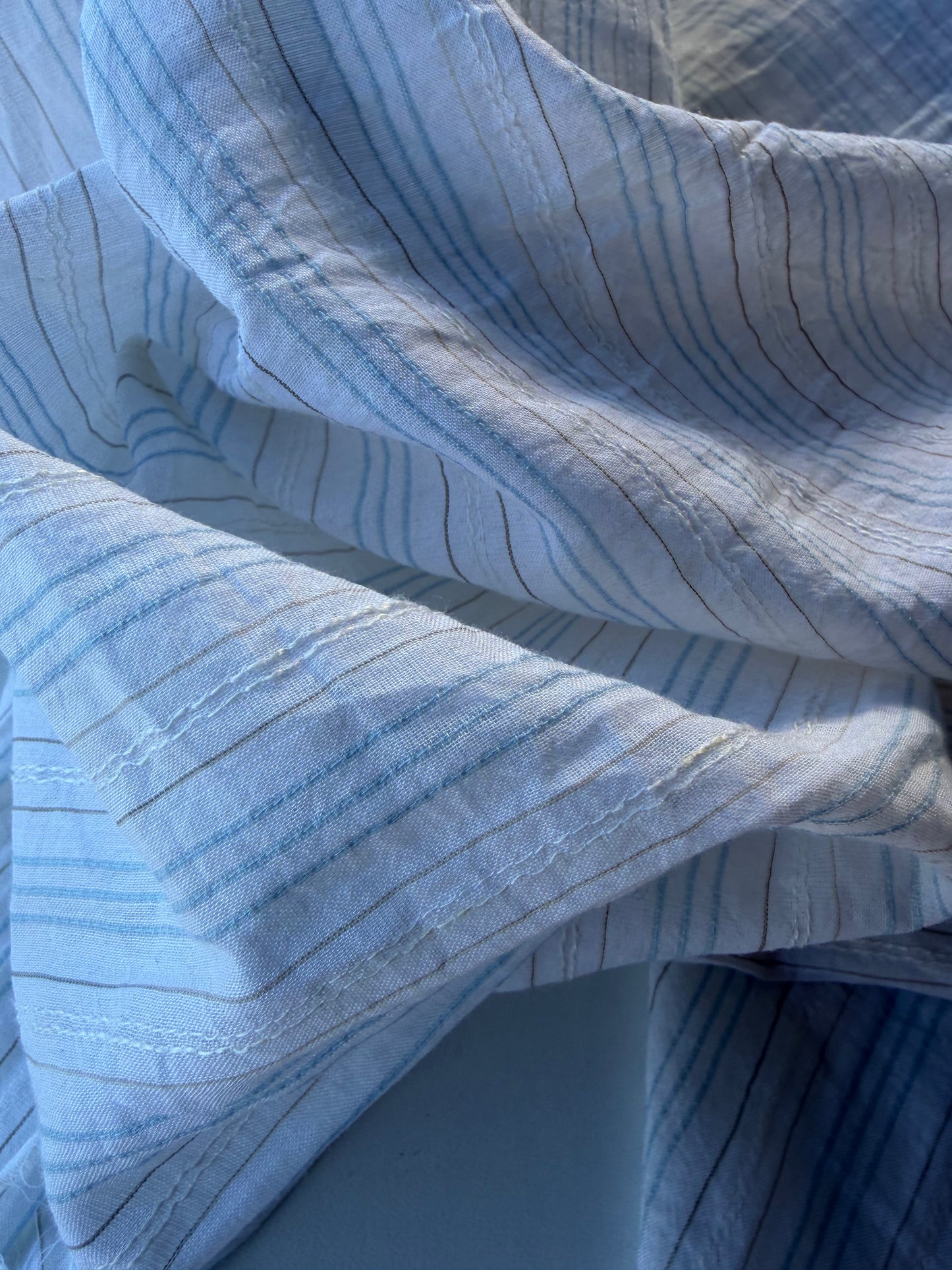 GERMAIN 003 colourwoven cotton voile stripes