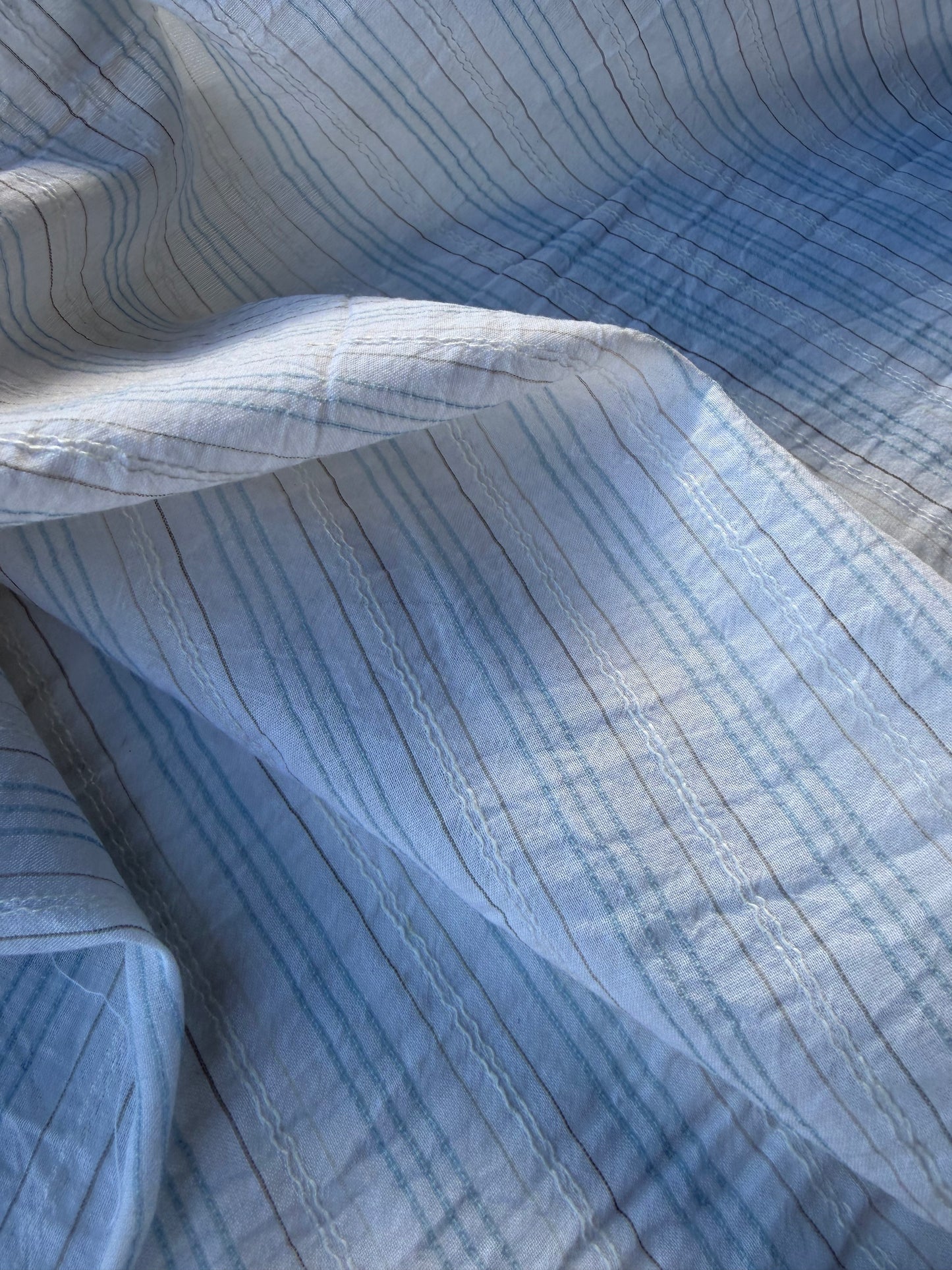 GERMAIN 003 colourwoven cotton voile stripes