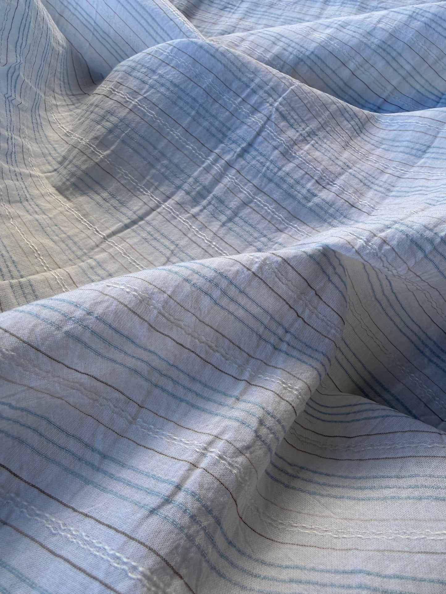 GERMAIN 003 colourwoven cotton voile stripes