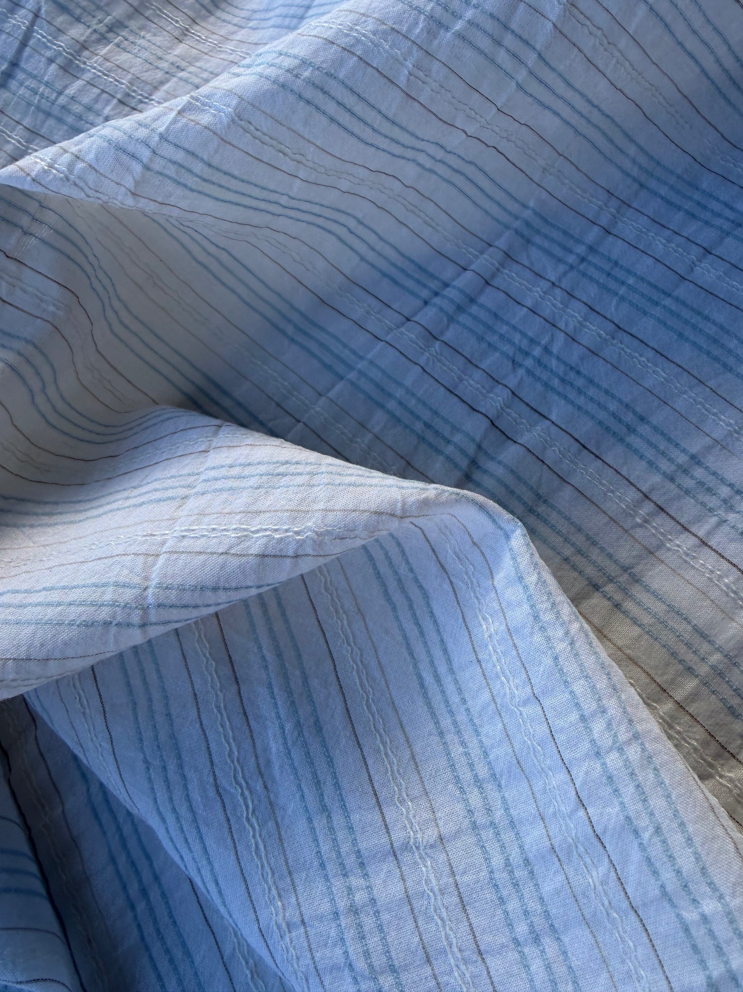 GERMAIN 003 colourwoven cotton voile stripes