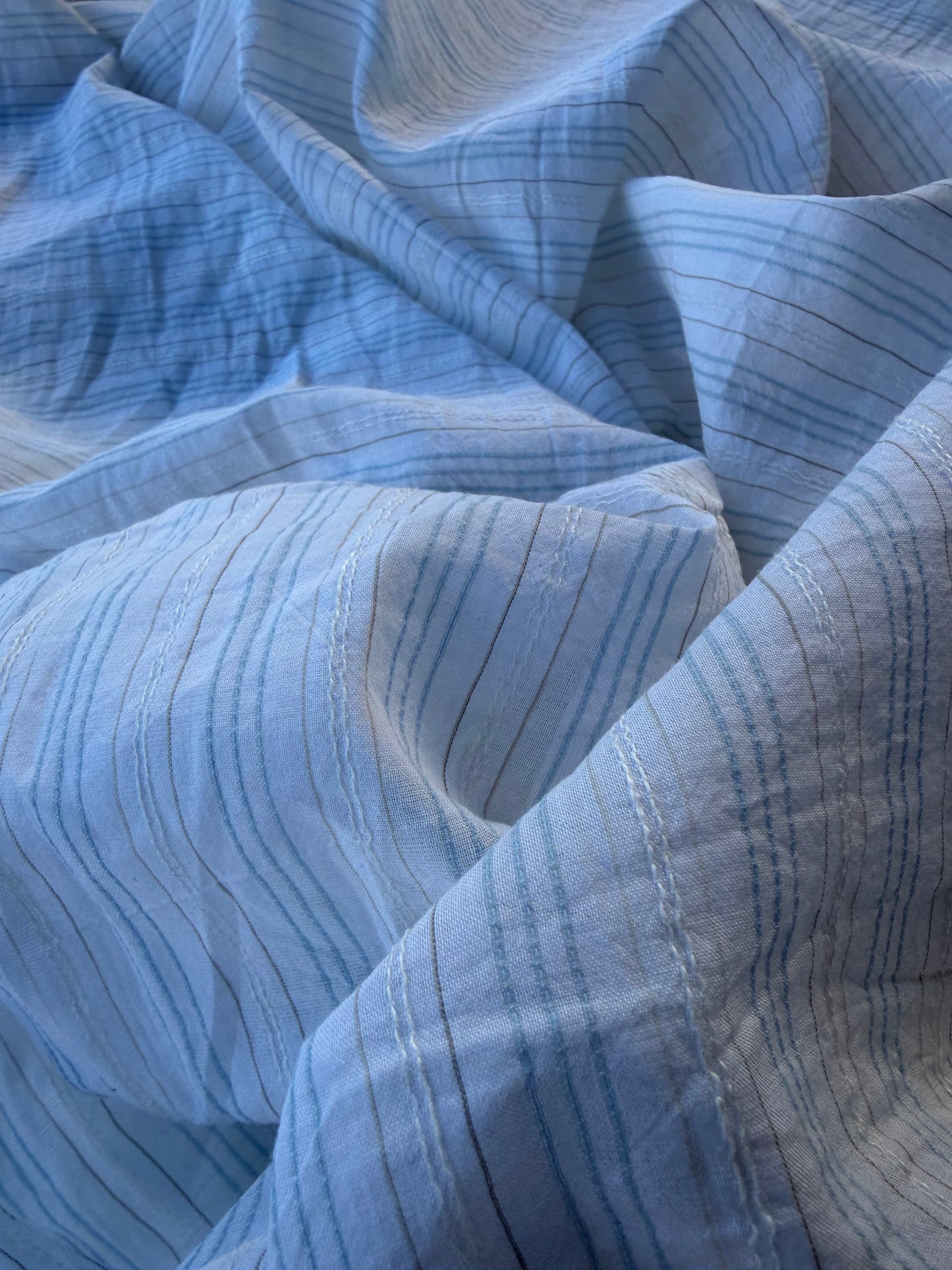 GERMAIN 003 colourwoven cotton voile stripes