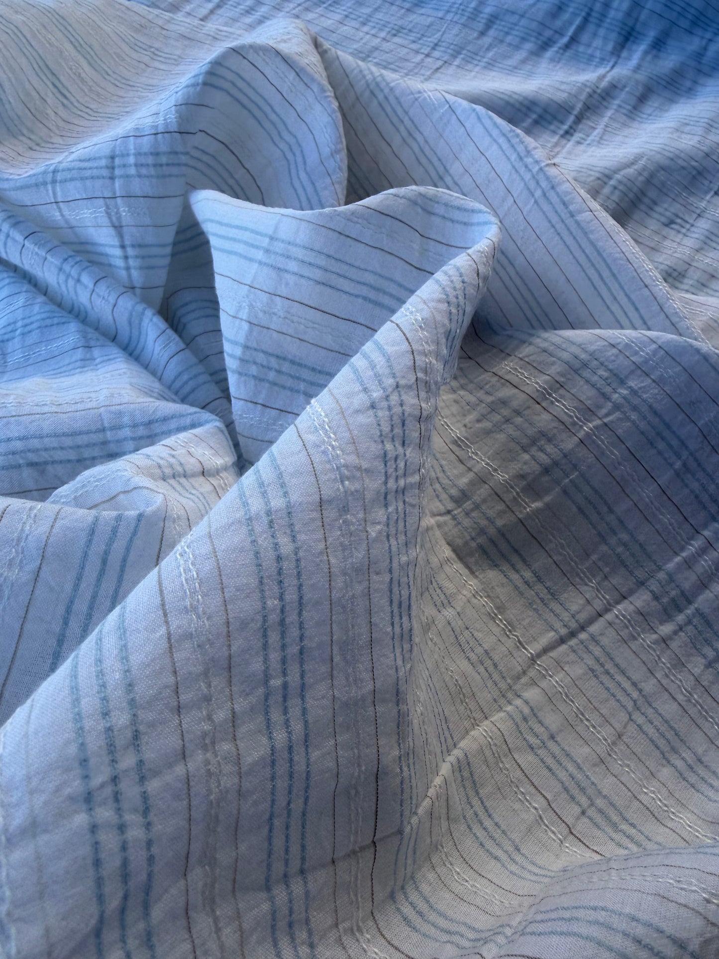GERMAIN 003 colourwoven cotton voile stripes