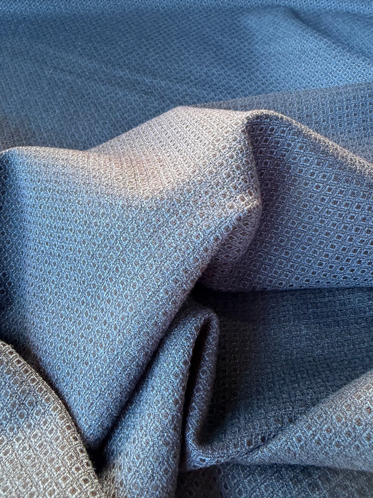 HARVEST SEASON 009 navy structured cotton stretch