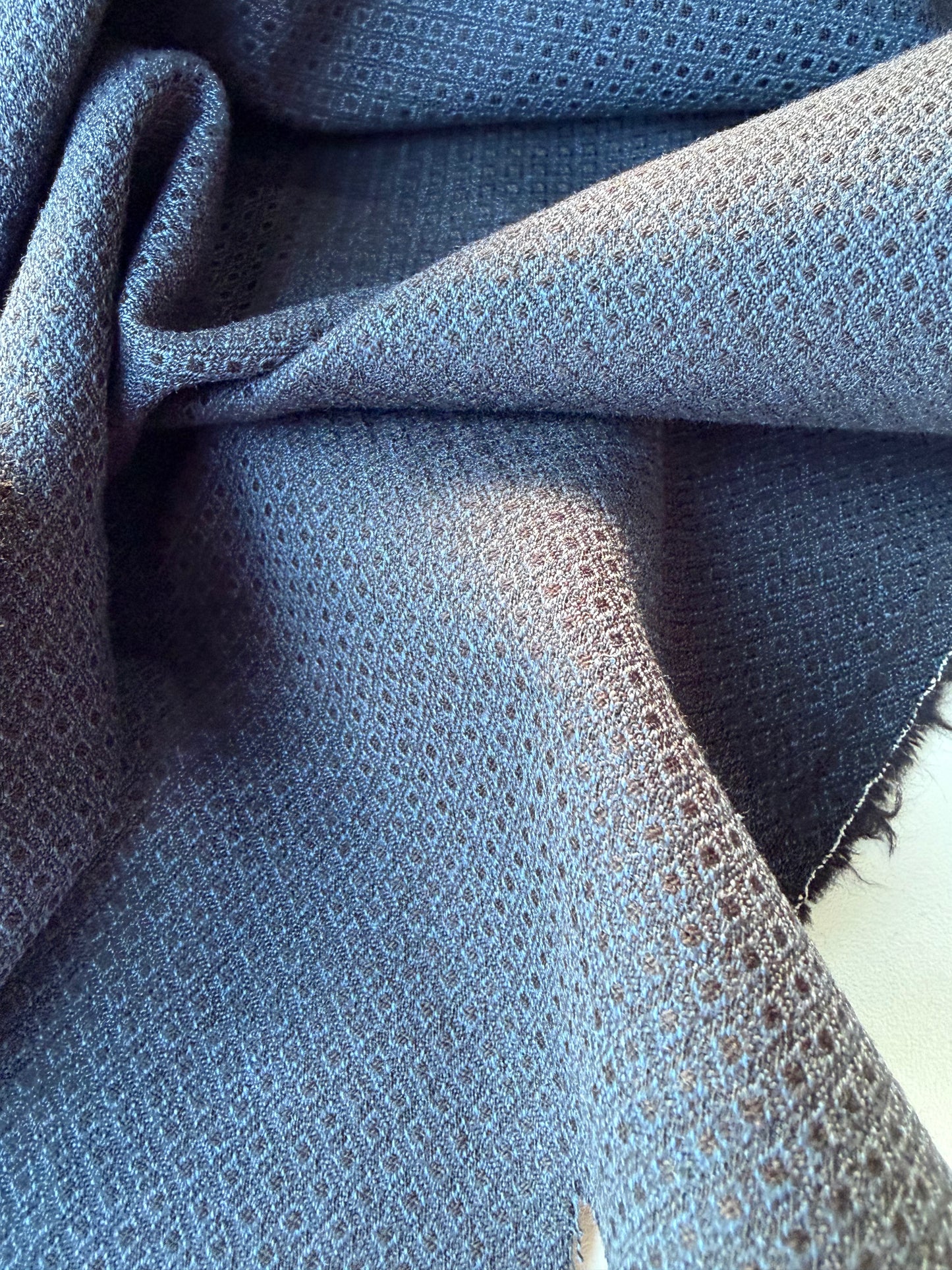 HARVEST SEASON 009 navy structured cotton stretch
