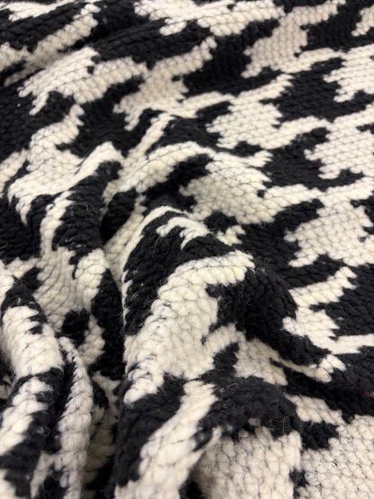 WONKA 009 checkered coat fabric black/white