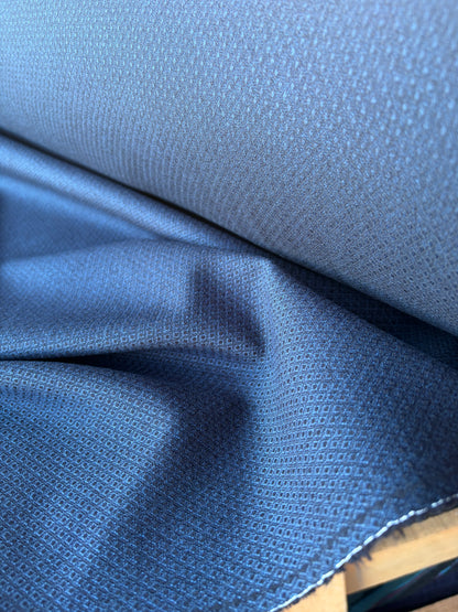 HARVEST SEASON 009 navy structured cotton stretch