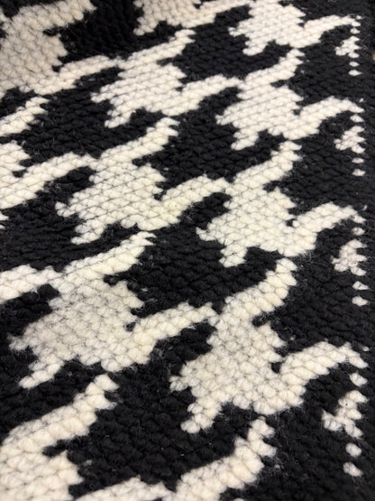 WONKA 009 checkered coat fabric black/white