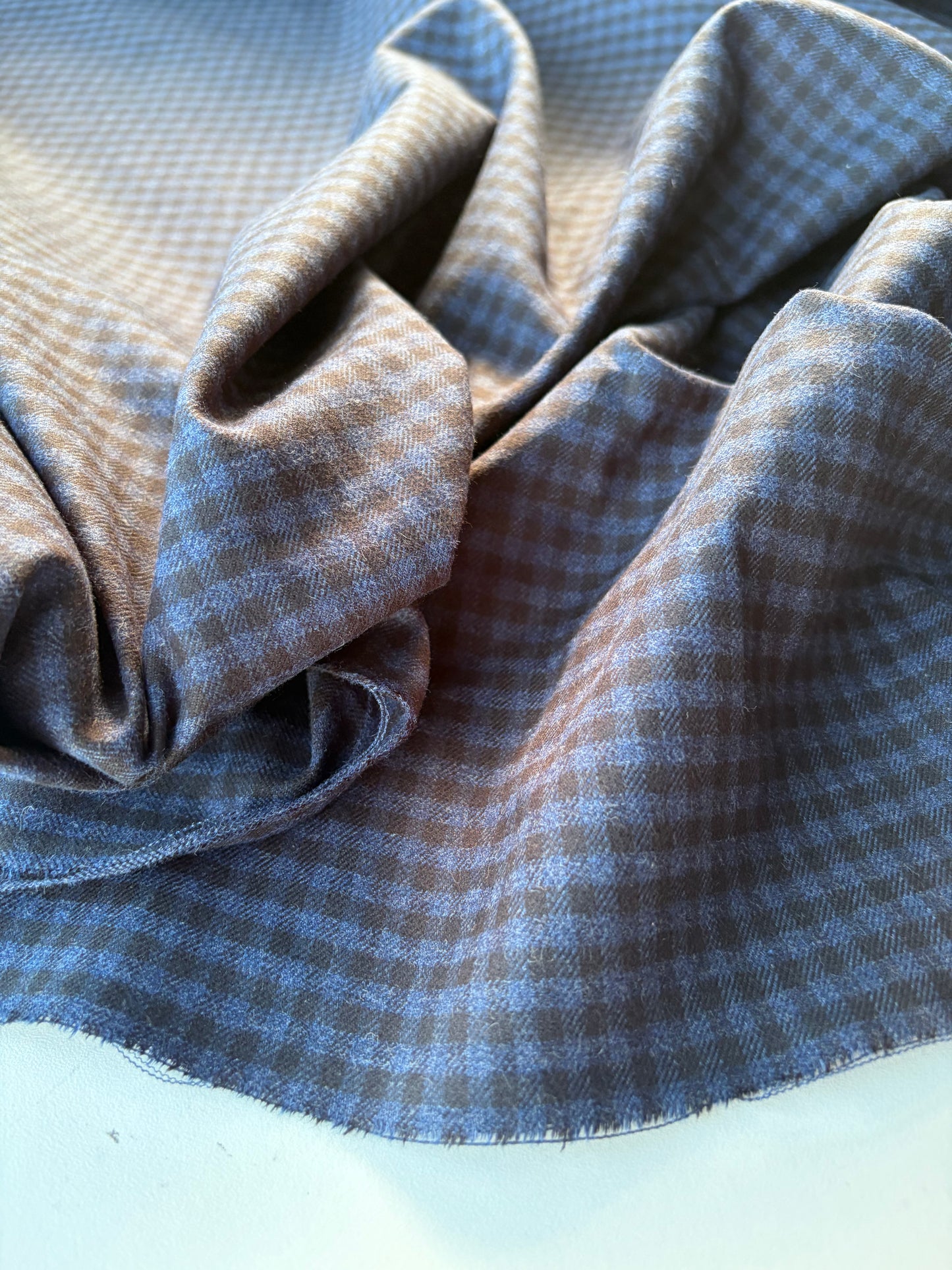 HARVEST SEASON 010 blue/black gingham stertch