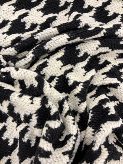 WONKA 009 checkered coat fabric black/white