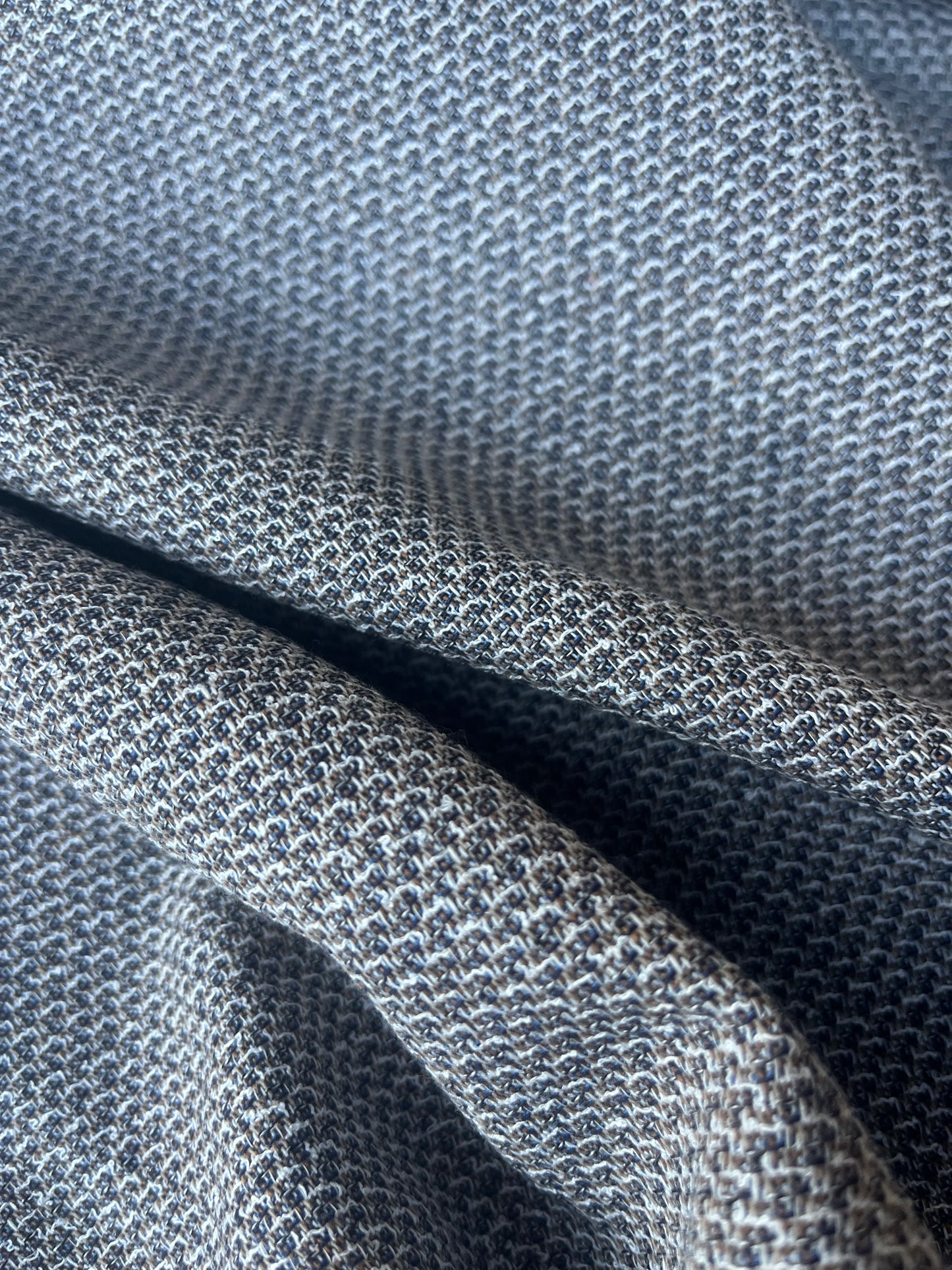 PC JOSEPHA 002 midweight linen/cotton jacquard indigo/sand