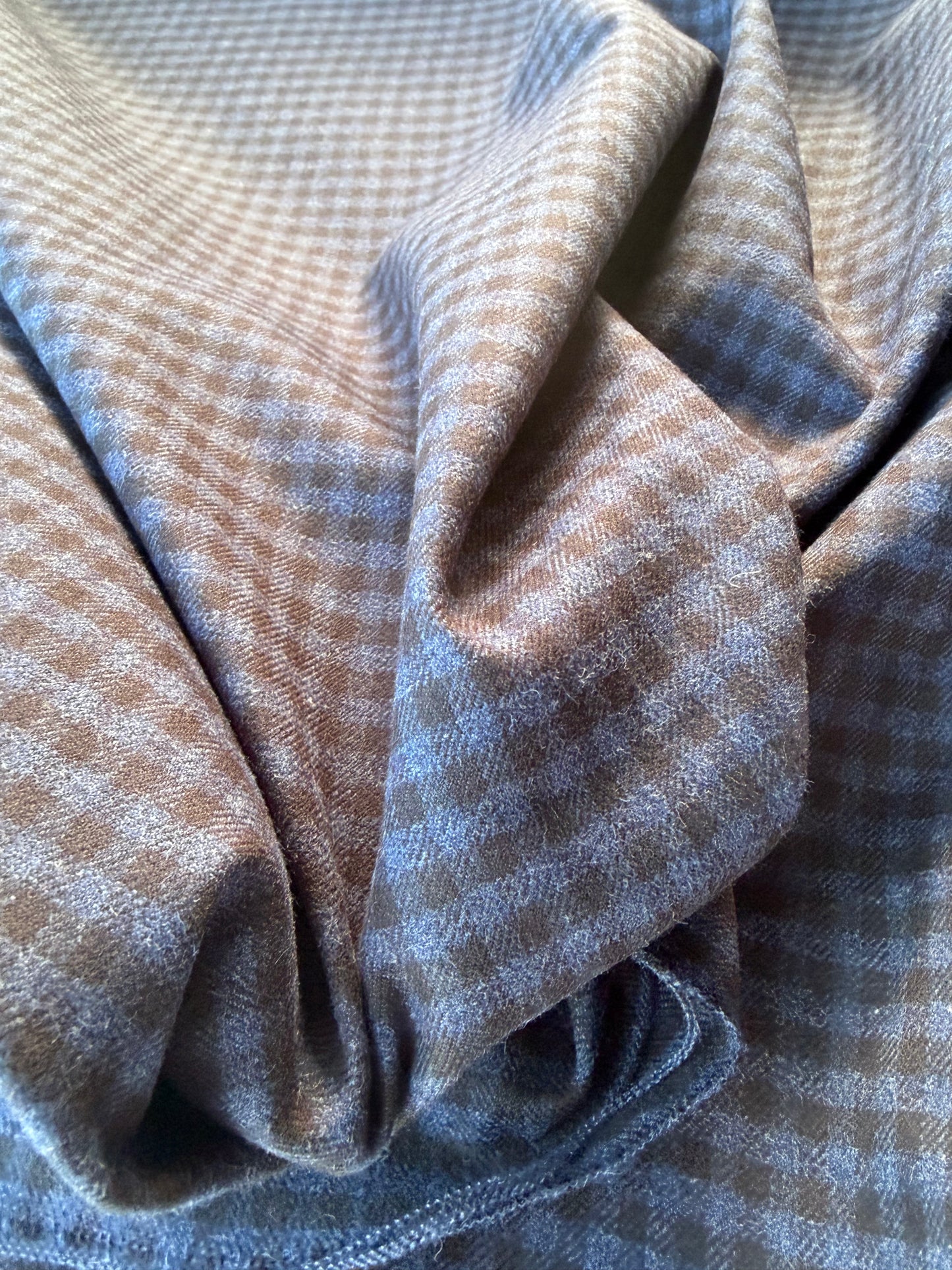 HARVEST SEASON 010 blue/black gingham stertch