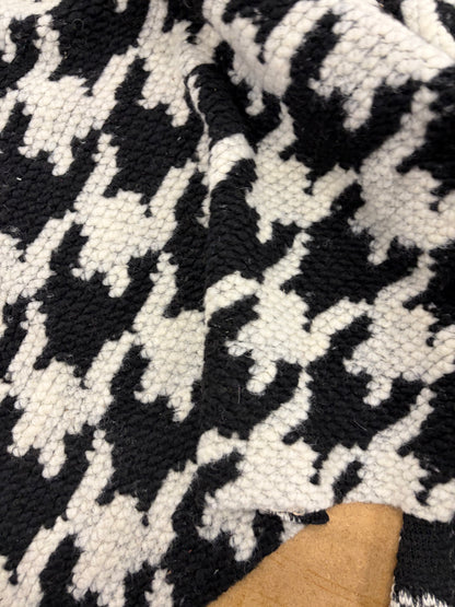 WONKA 009 checkered coat fabric black/white