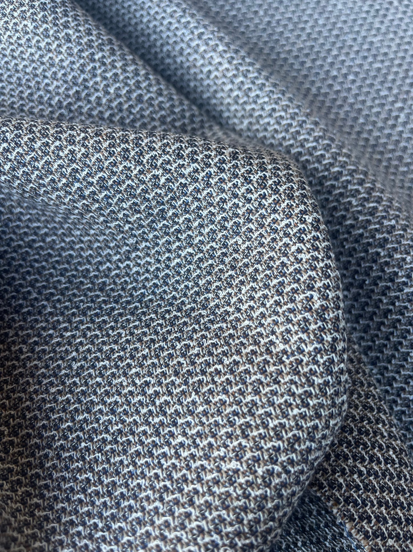 PC JOSEPHA 002 midweight linen/cotton jacquard indigo/sand