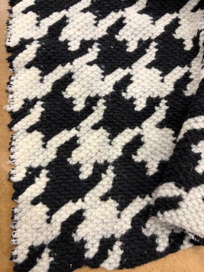 WONKA 009 checkered coat fabric black/white