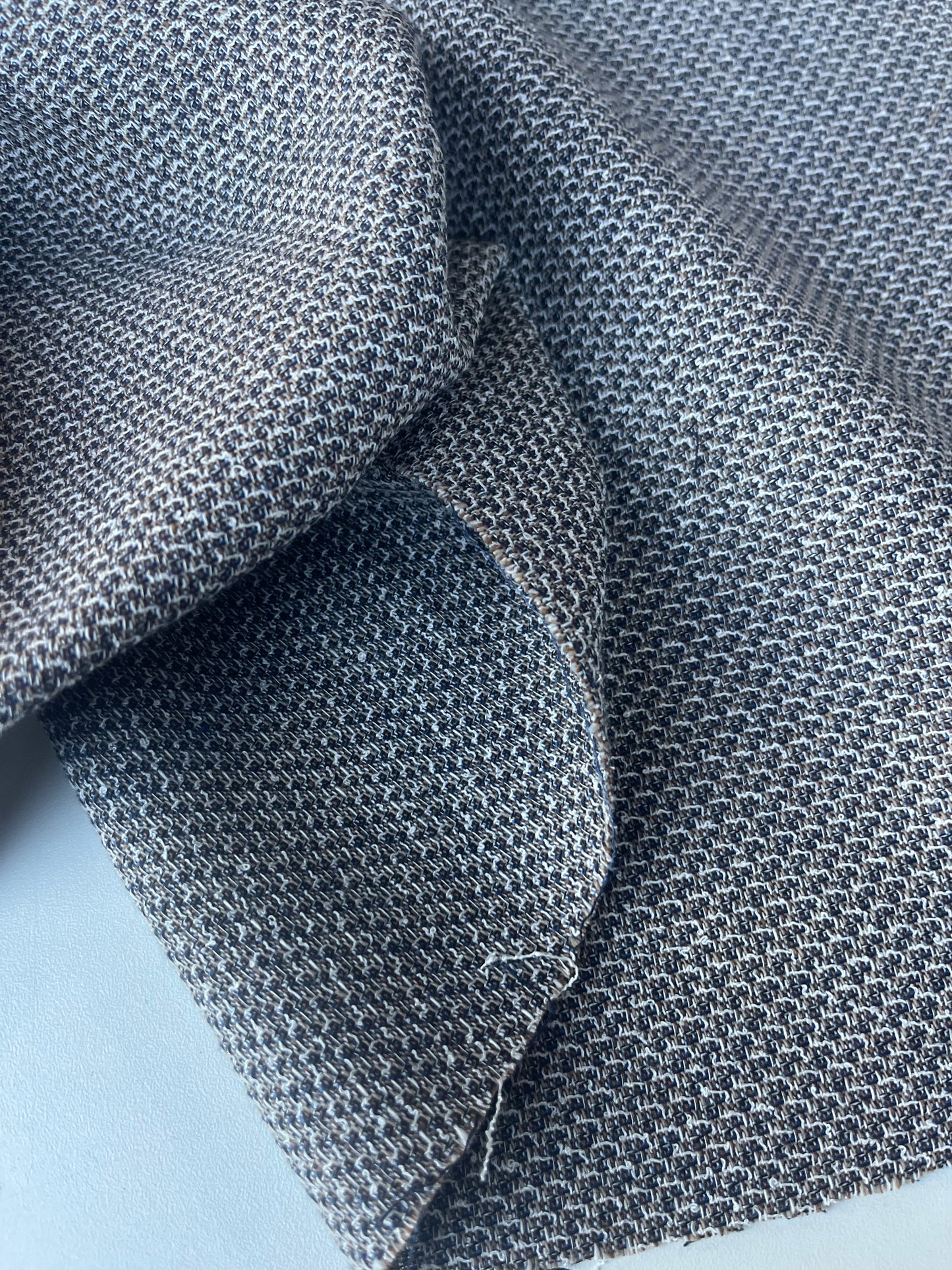 PC JOSEPHA 002 midweight linen/cotton jacquard indigo/sand