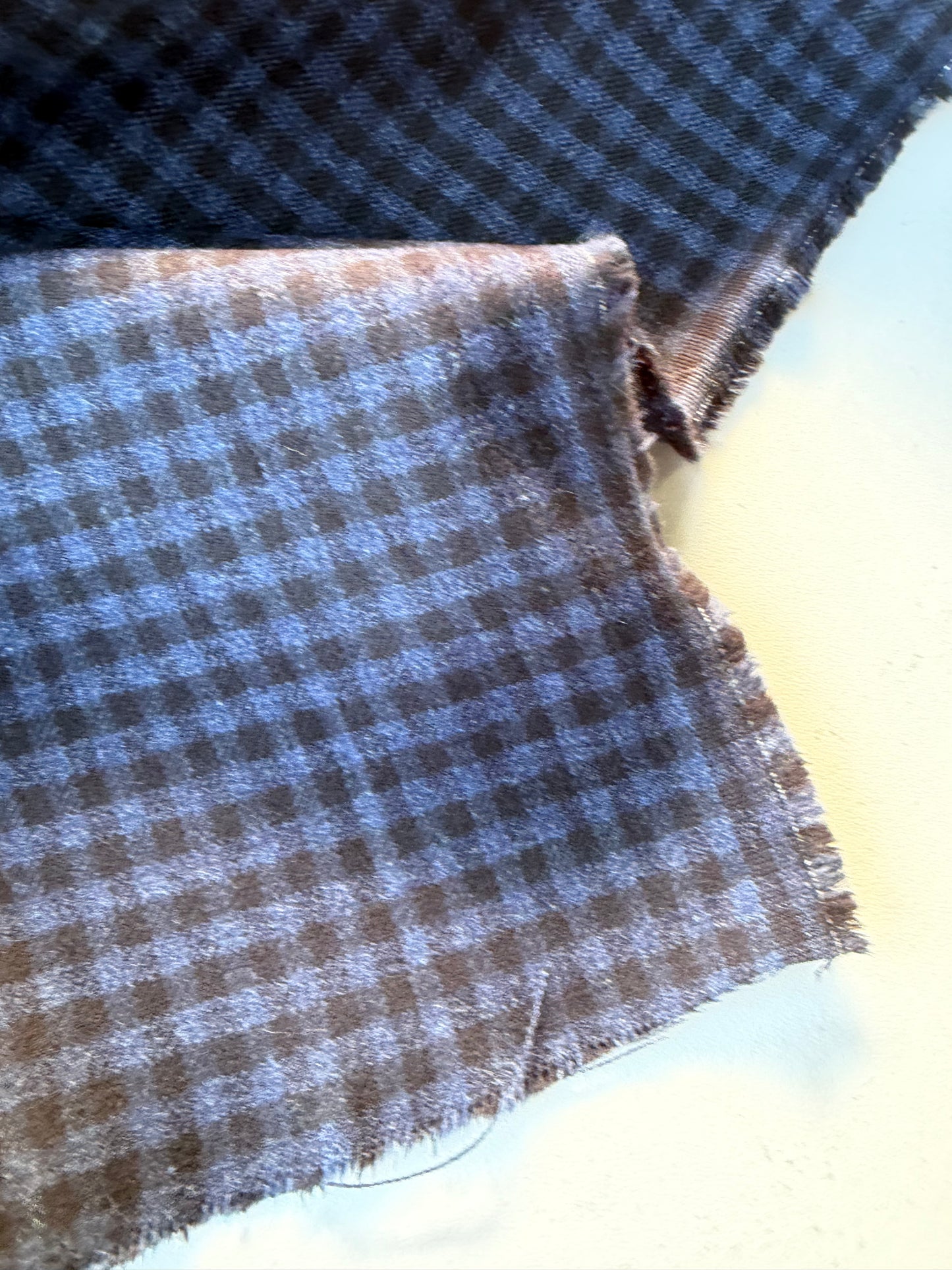 HARVEST SEASON 010 blue/black gingham stertch