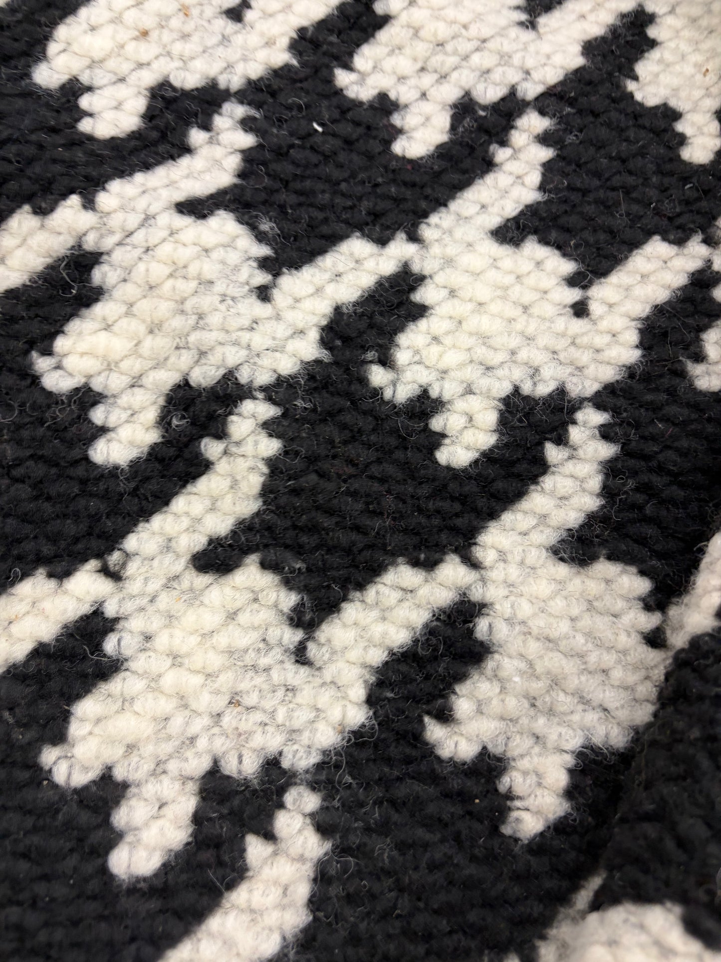 WONKA 009 checkered coat fabric black/white