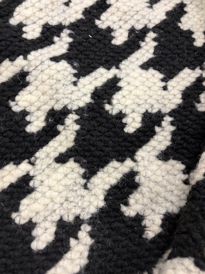 WONKA 009 checkered coat fabric black/white