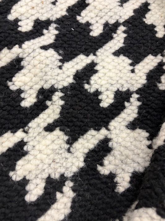 WONKA 009 checkered coat fabric black/white