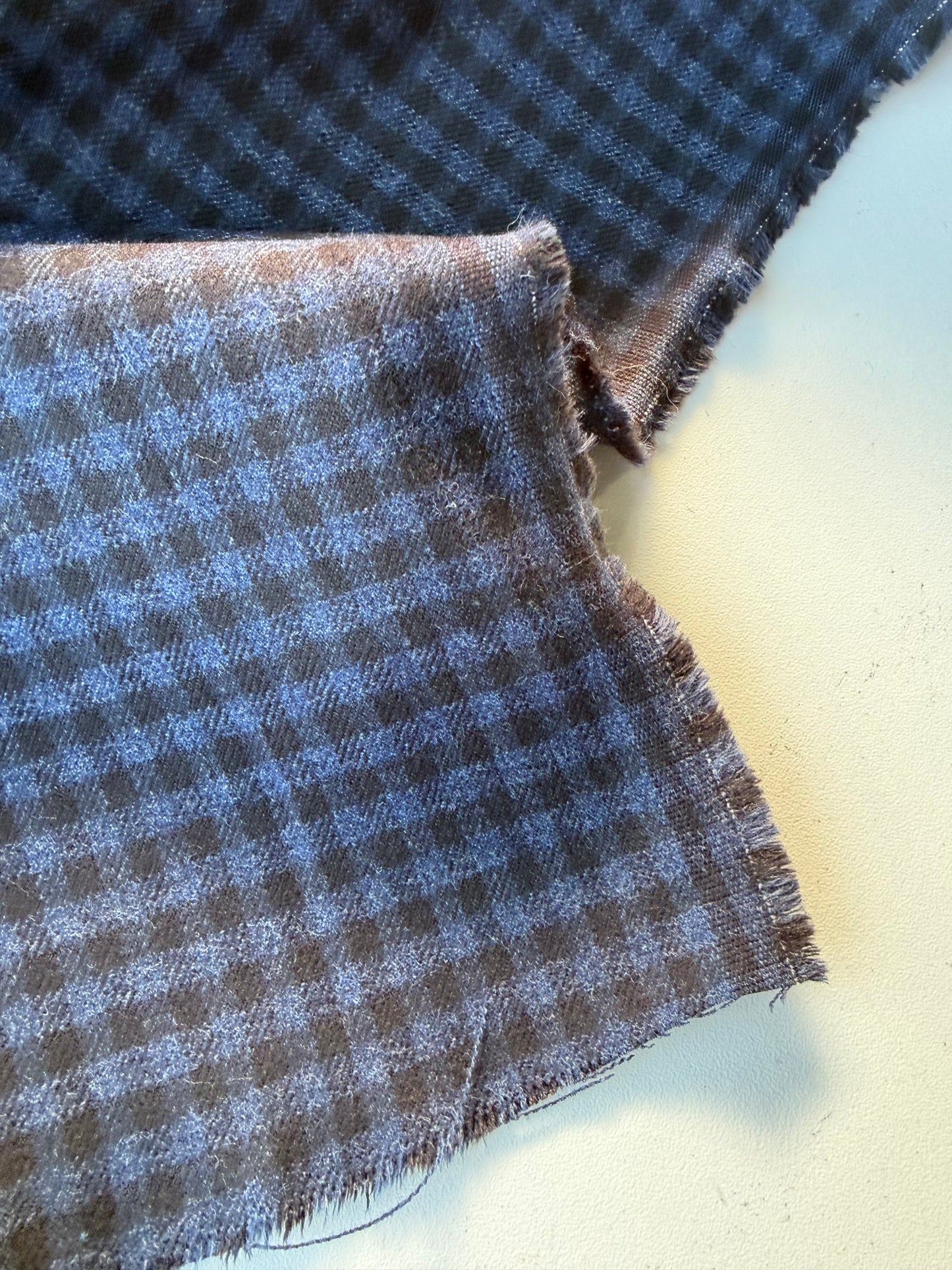 HARVEST SEASON 010 blue/black gingham stertch