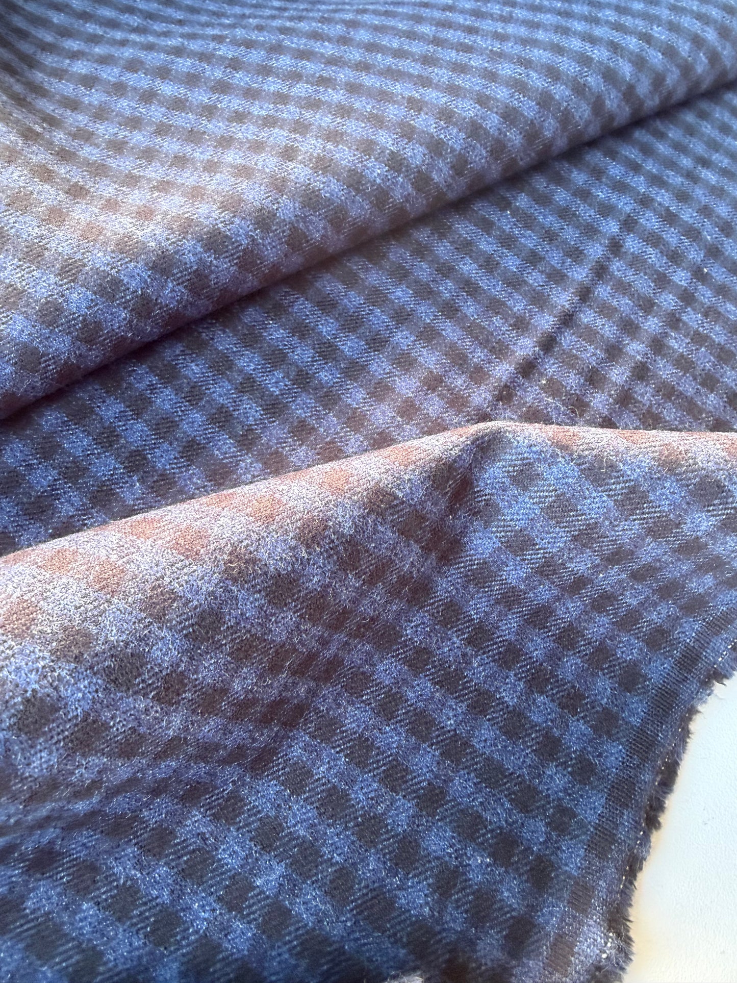 HARVEST SEASON 010 blue/black gingham stertch