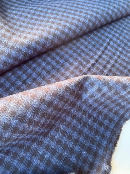 HARVEST SEASON 010 blue/black gingham stertch
