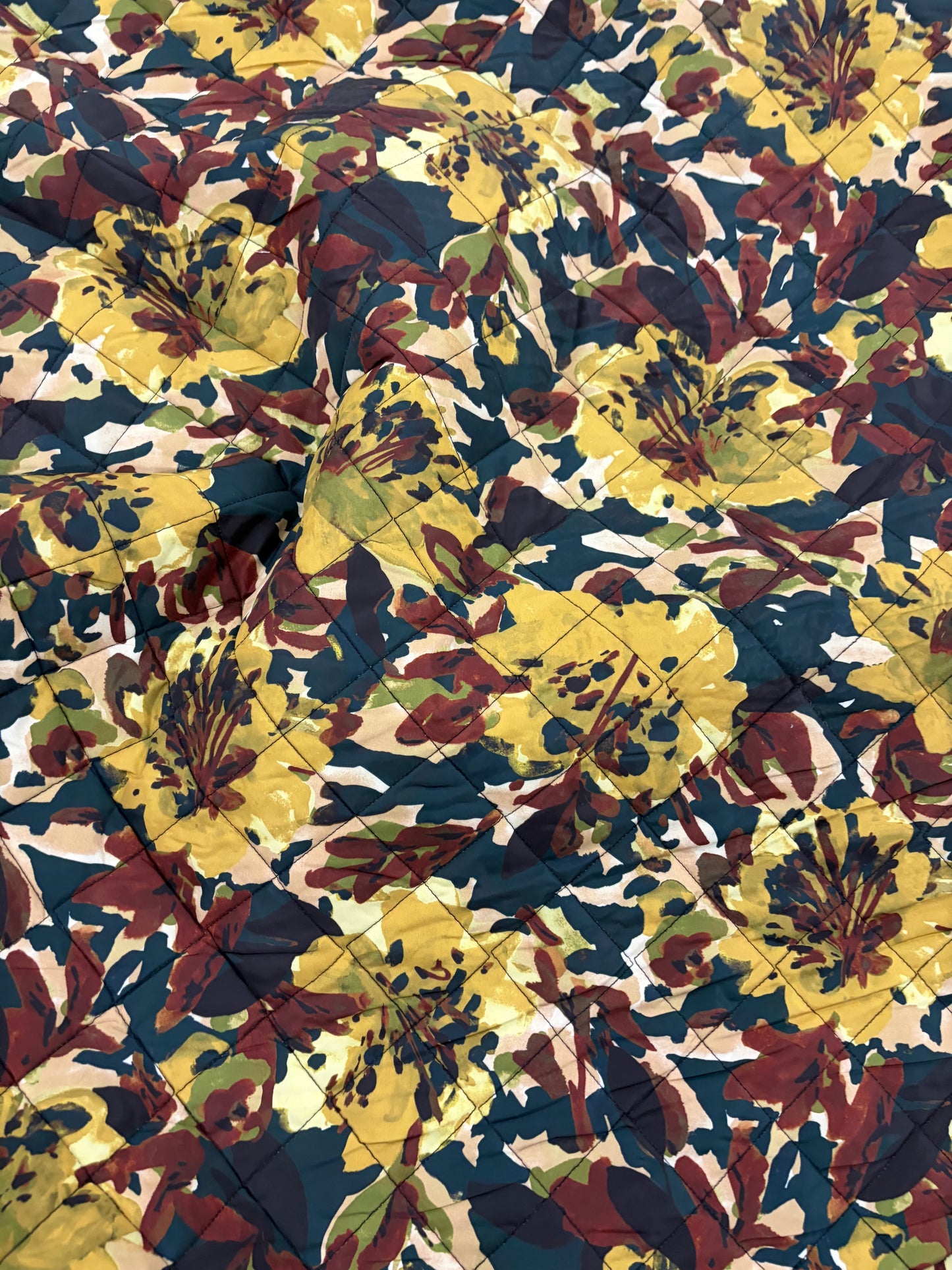 WONKA 010 floral printed quilted puffer