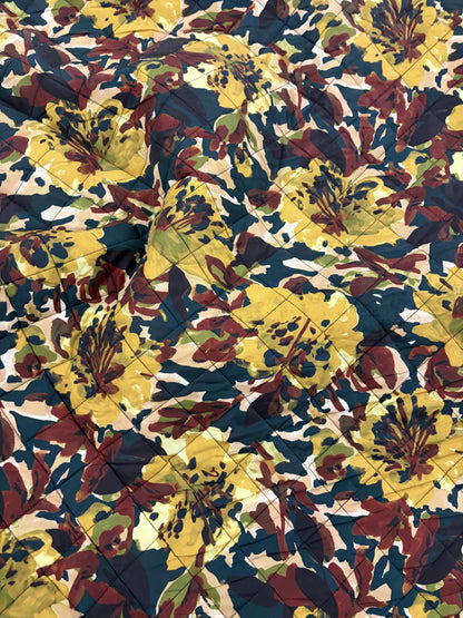 WONKA 010 floral printed quilted puffer