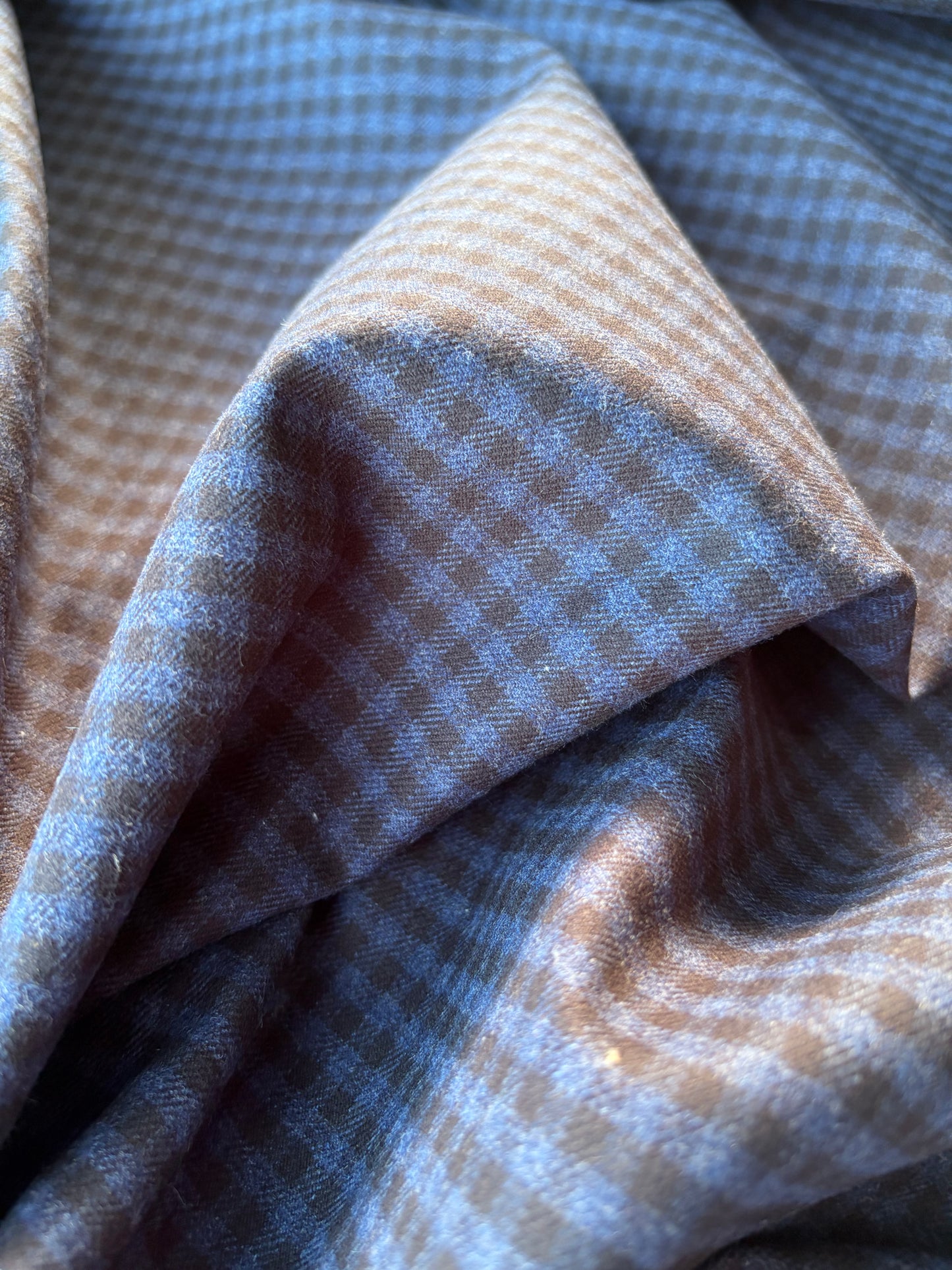 HARVEST SEASON 010 blue/black gingham stertch