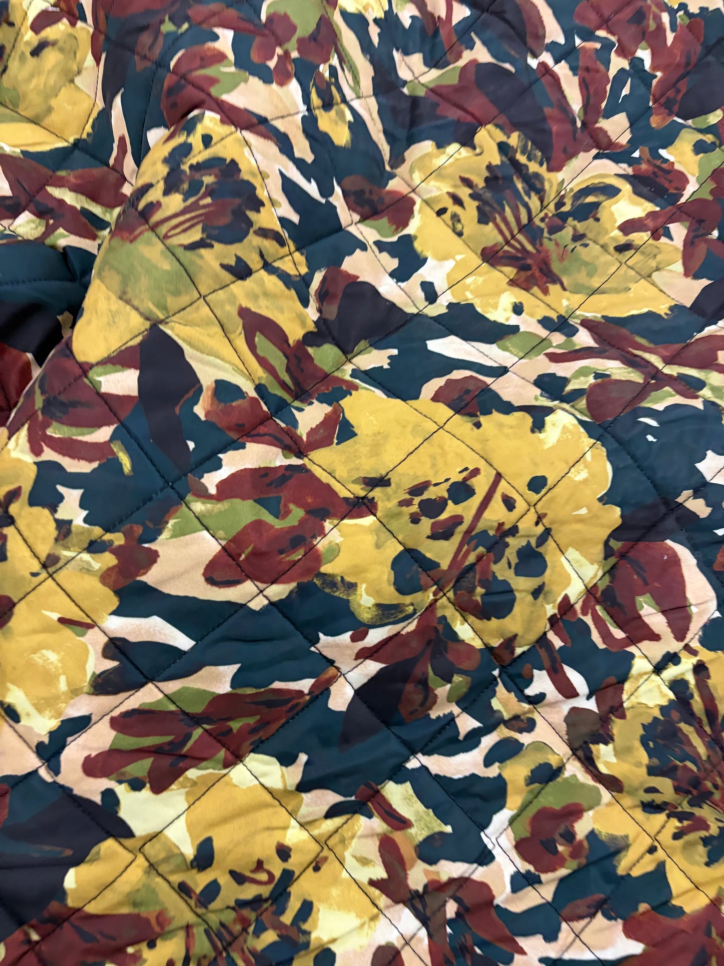 WONKA 010 floral printed quilted puffer